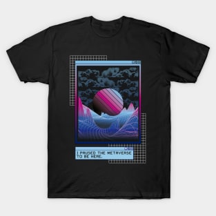 I Paused The Metaverse To Be Here Funny Quote T-Shirt